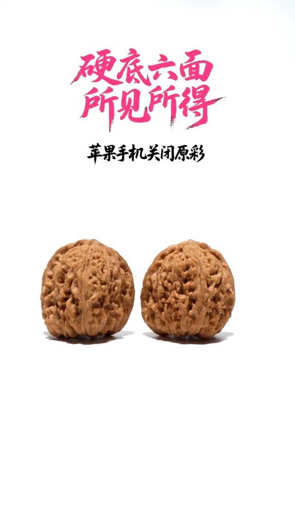 把件文玩核桃38全家福 馒头 蚂蚁纹南疆石