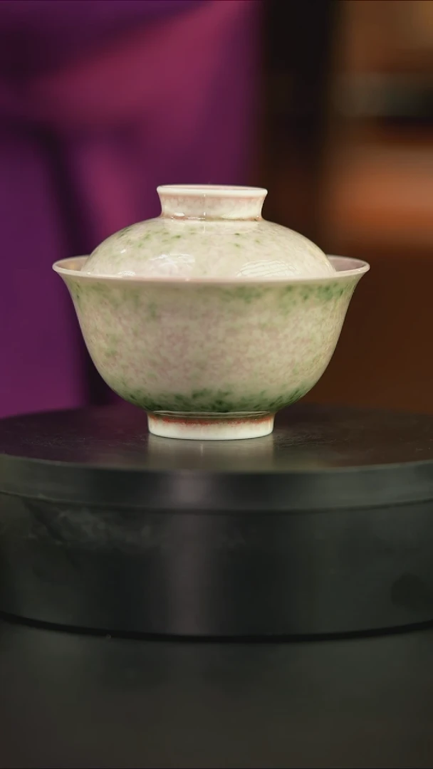 【闪购商品】杯庐陵昱西四字篆款双喜盖碗