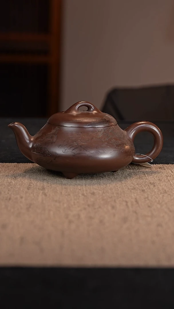 【闪购商品】紫砂茶壶革紫泥汉棠石瓢