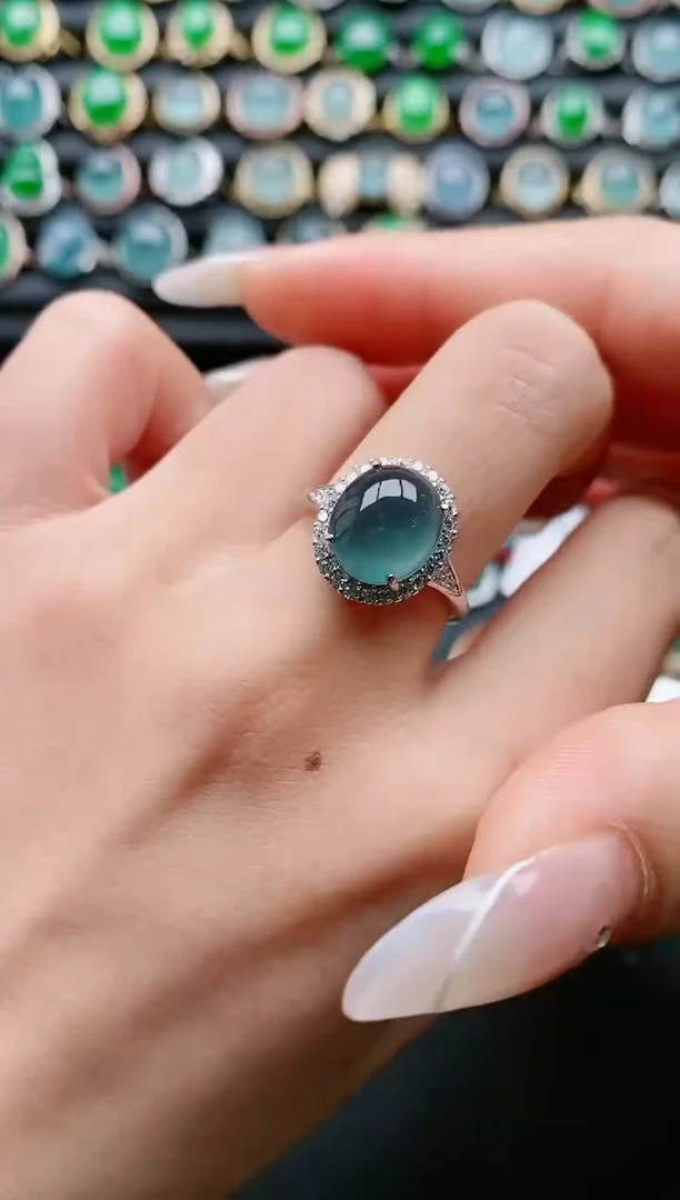 【闪购商品】翡翠戒指银S925镶嵌1111