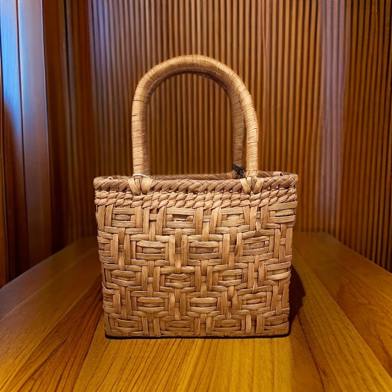 葡萄曜「福建非遗手工藤编包」7厘藤编乱中有序休闲百搭时尚藤编包