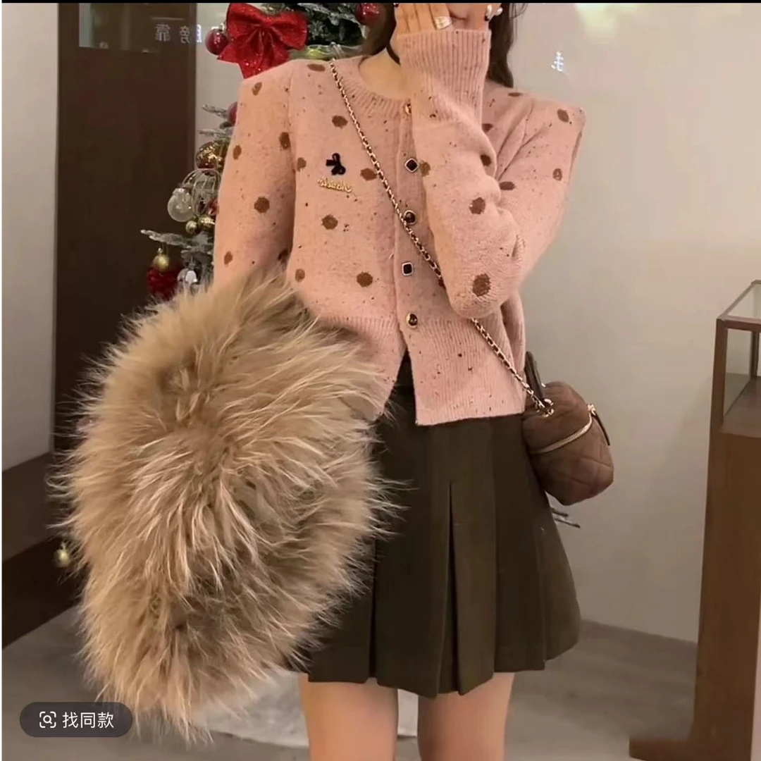 5510#【衣长52】毛衣女冬季加厚打底衫秋冬内搭V领开衫边上衣