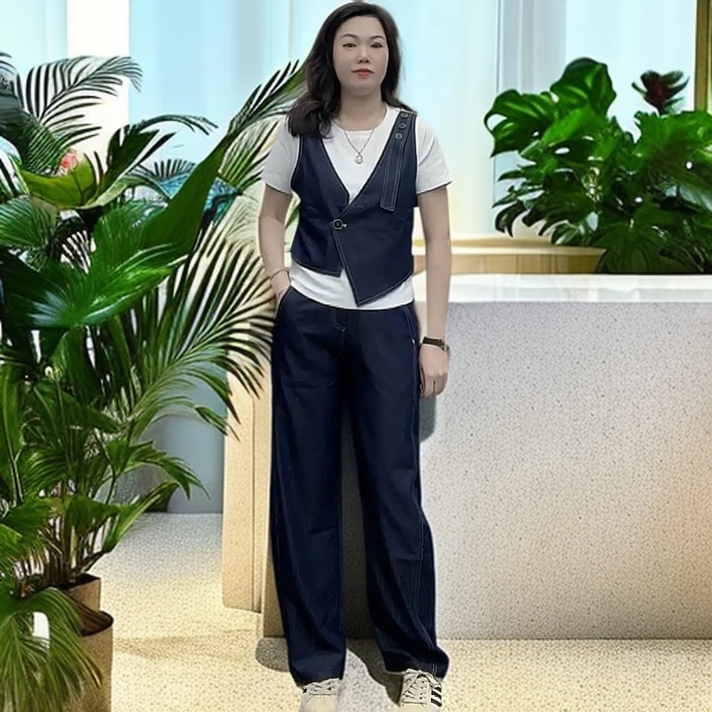 （娇韵家）新款时尚休闲个性潮流拼接套装9007