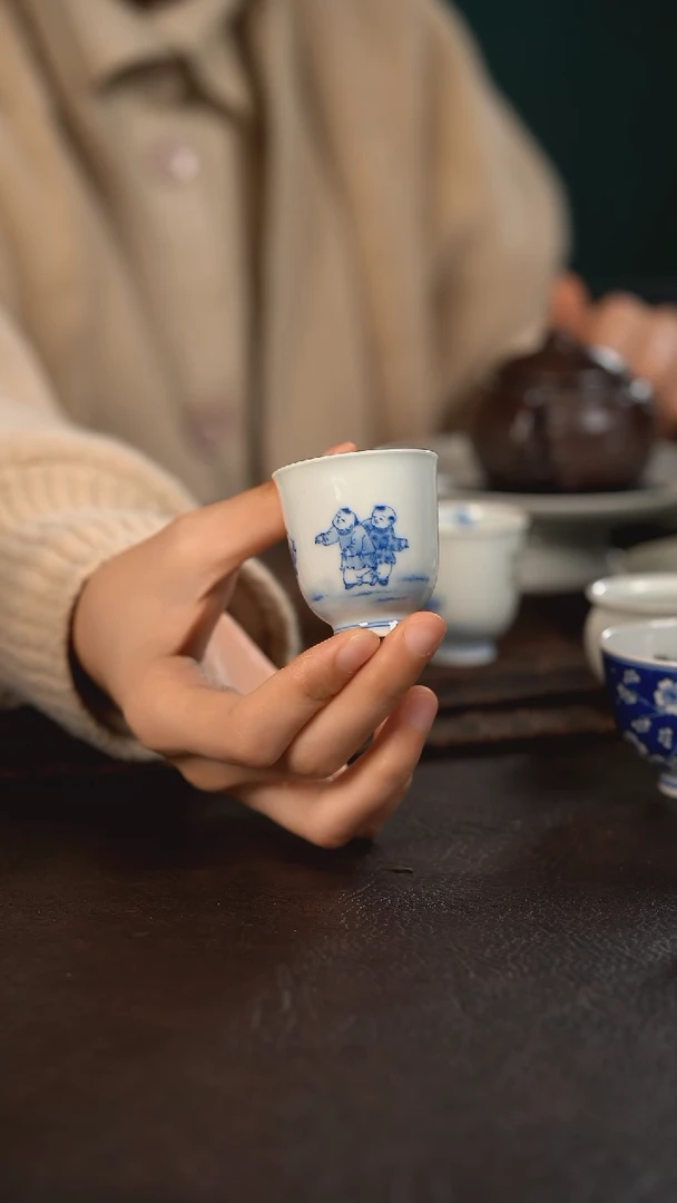 【闪购商品】杯聚澜堂童子放风筝小闻香杯