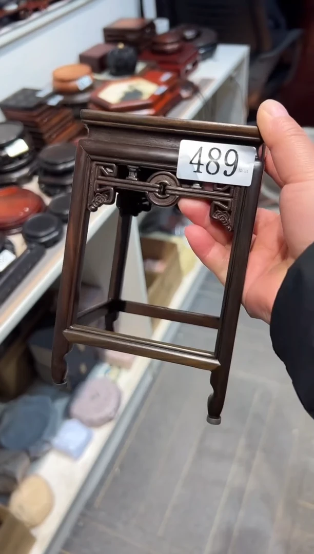 【闪购商品】红酸枝木类端景台工艺品底座2