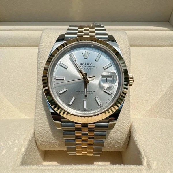 99新 Rolex/劳力士 小花6欢 女装日志型系列178271银盘手表-31mm