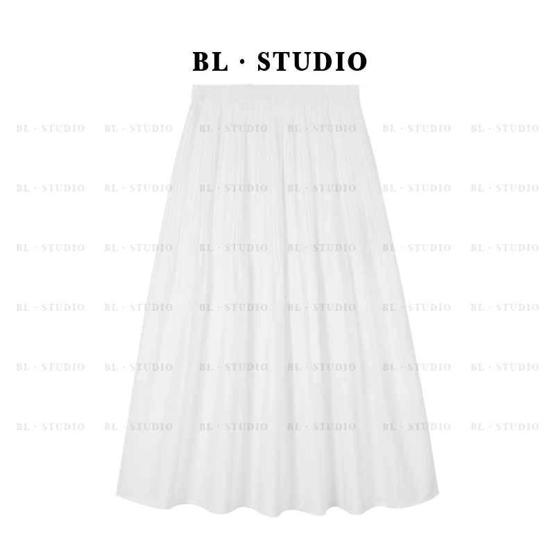 【贝贝】早春设计感高腰显瘦显高气质中长款半身裙BL-4092