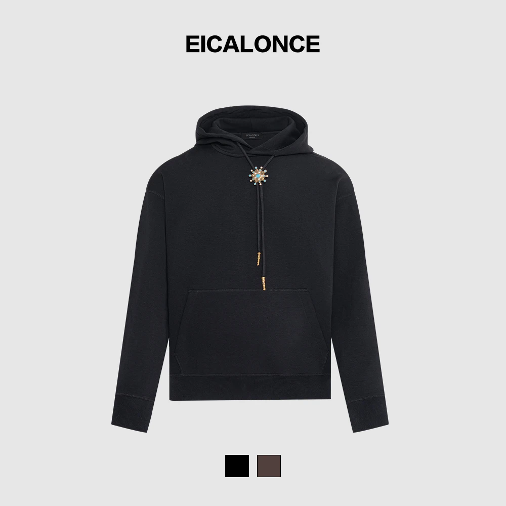 Eicalonce·意卡伦萨 25·SS时尚百搭简约宽松舒适连帽卫衣SM12125