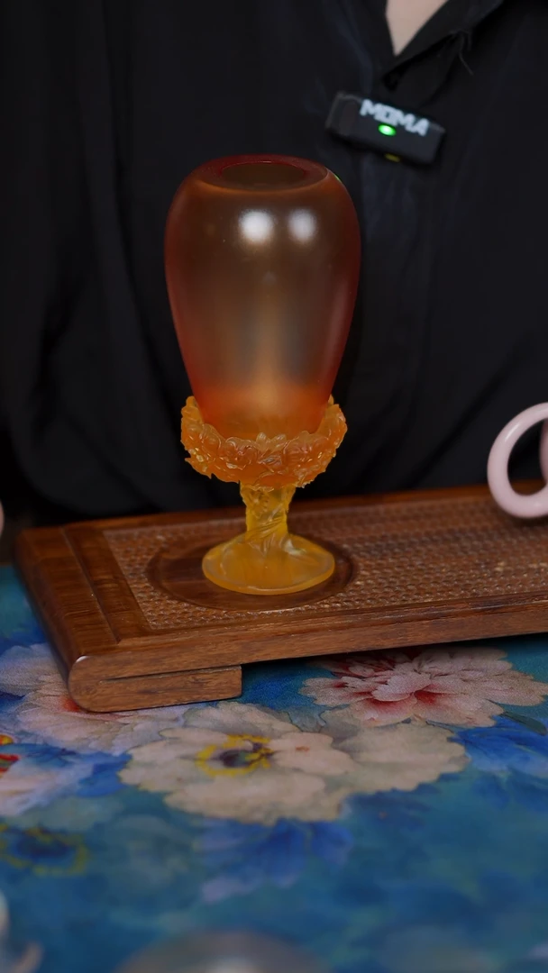 紫色 琉璃 烛台