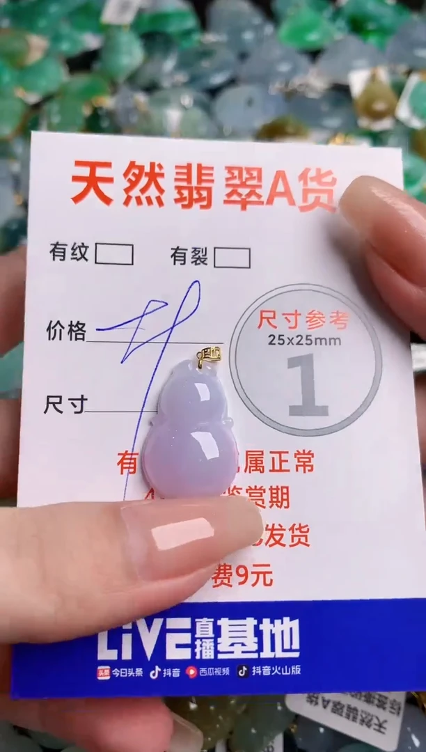 翡翠18K金镶嵌颈饰24000797