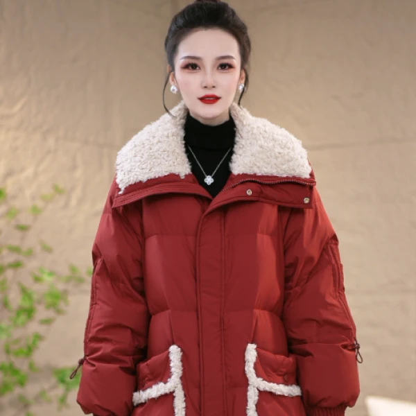 冬季新款时尚百搭气质保暖羽绒服M-2XL