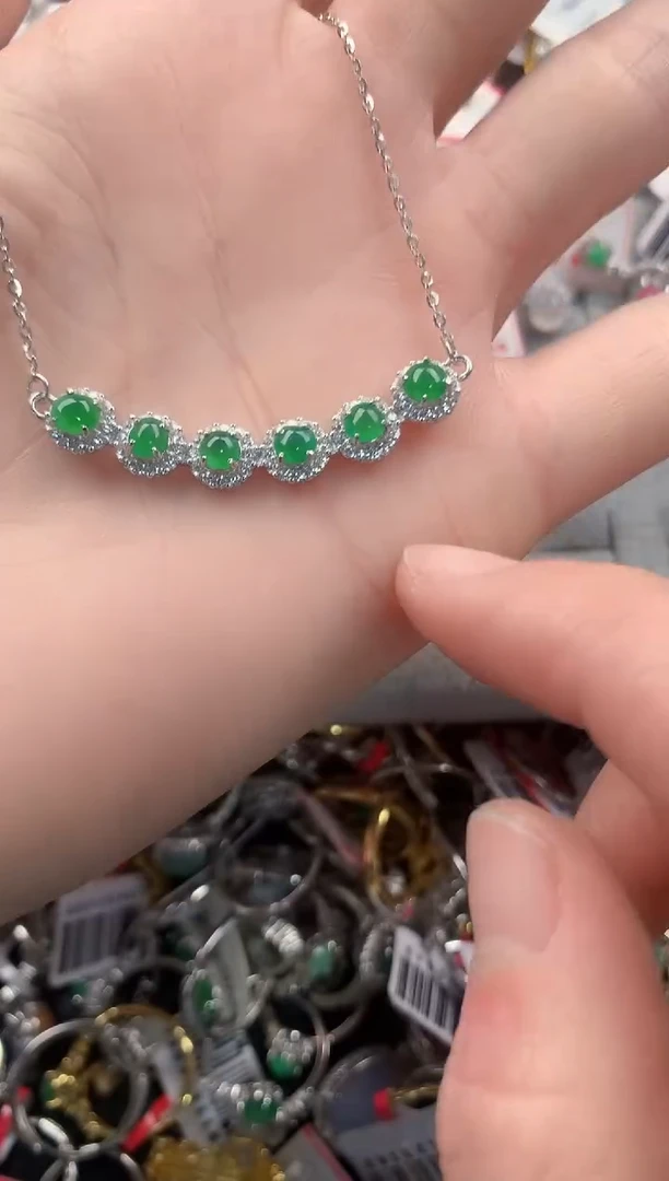 银S925镶嵌戒指翡翠333   4