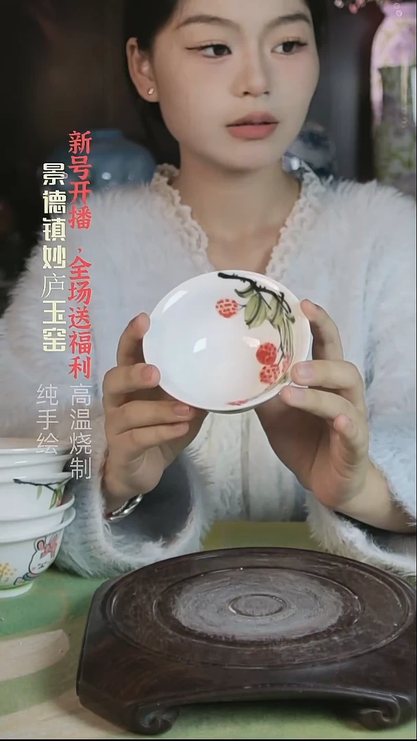 盘妙庐玉窑小汤碗微瑕