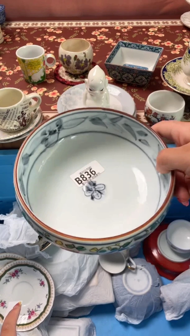 瓷片红*.瓷器瓷器B836