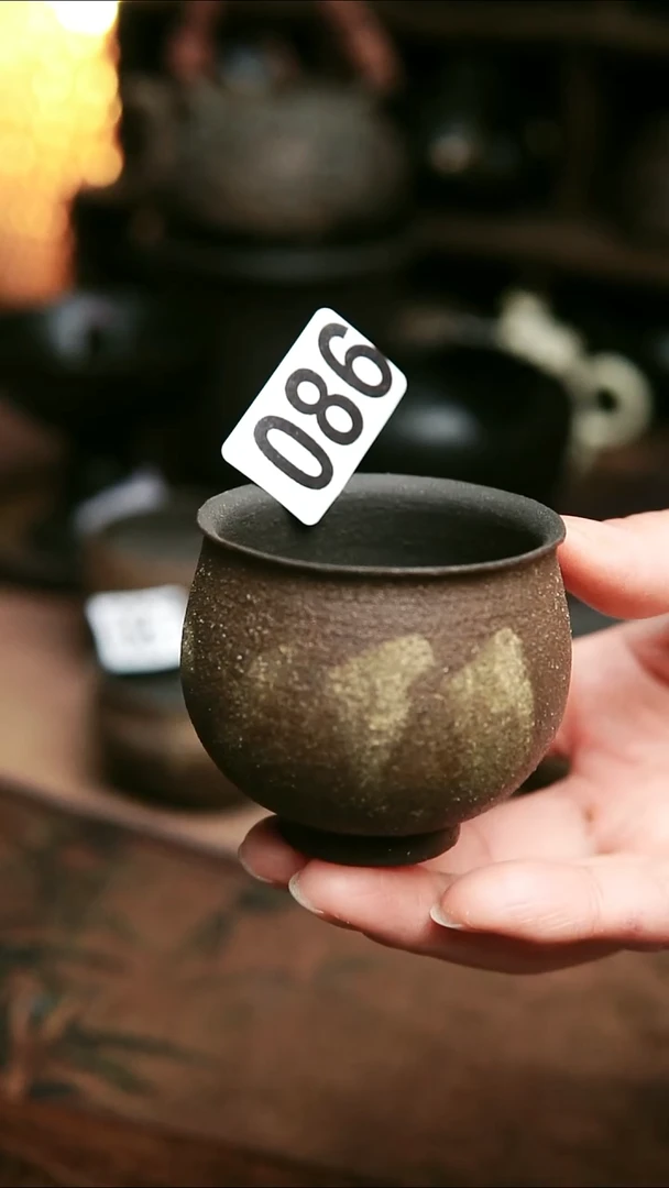 086号紫砂全手工粉引主人杯75毫升