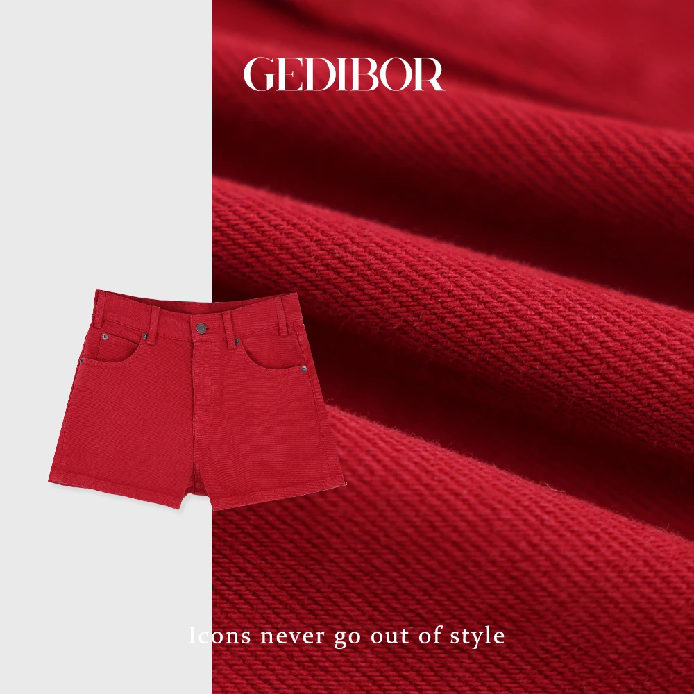 XUEXUE丨【row风红牛】极简风时尚显瘦rou风牛仔短裤GD25-DK173