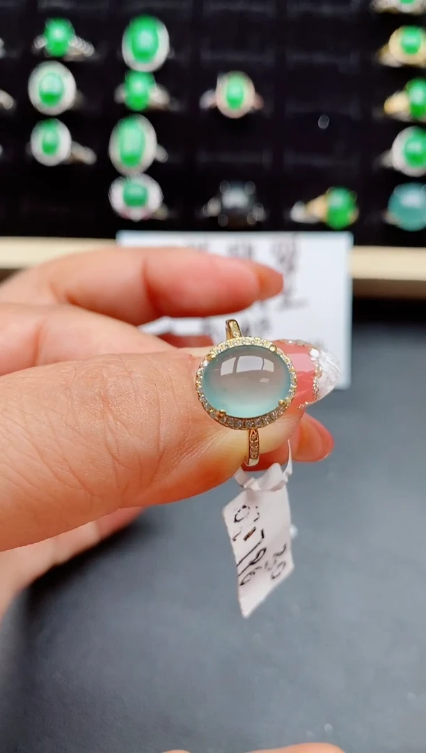 【闪购商品】翡翠戒指银S925镶嵌50800
