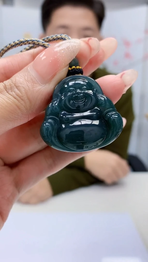 【闪购商品】定制翡翠未镶嵌4917MM-毛货挂件83