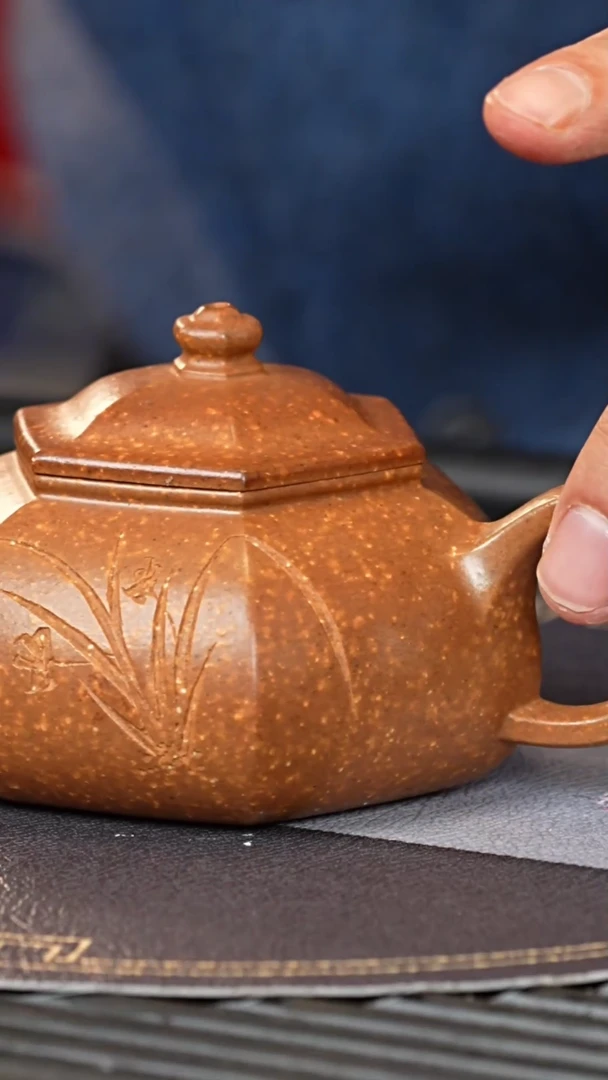 【闪购商品】紫砂茶壶PQZ 六方寒江
