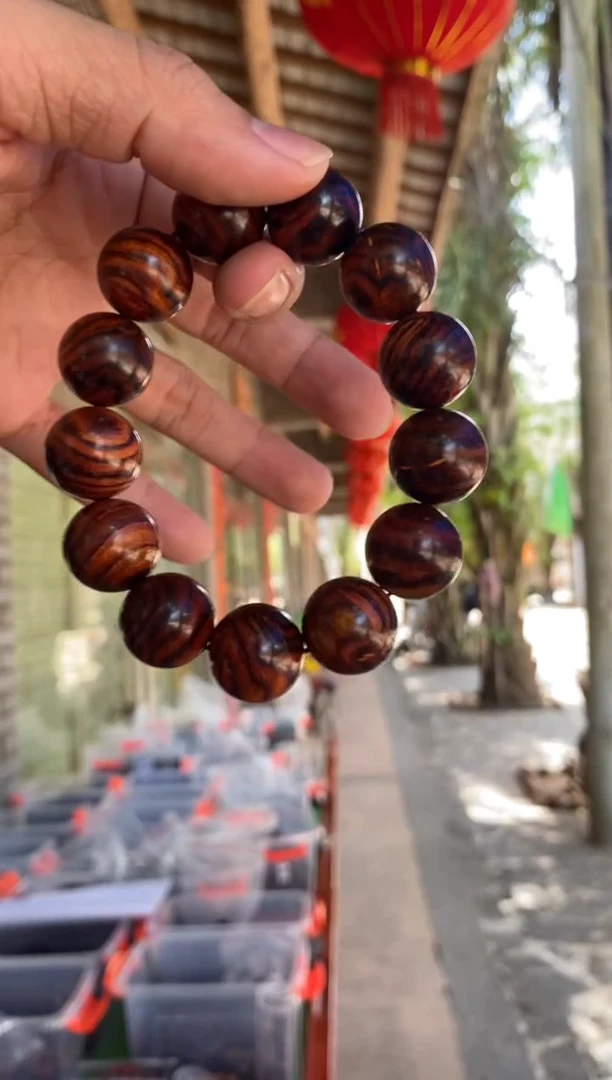 黄花梨/降香黄檀海南黄花梨瘤疤花1.8手串(518)