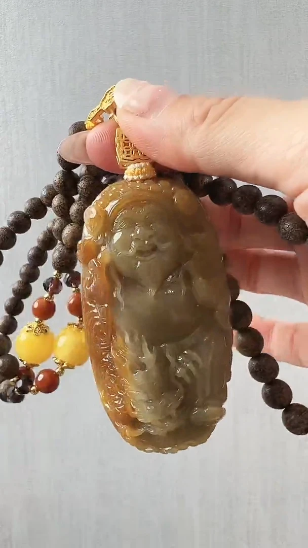 颈饰未镶嵌翡翠财神
