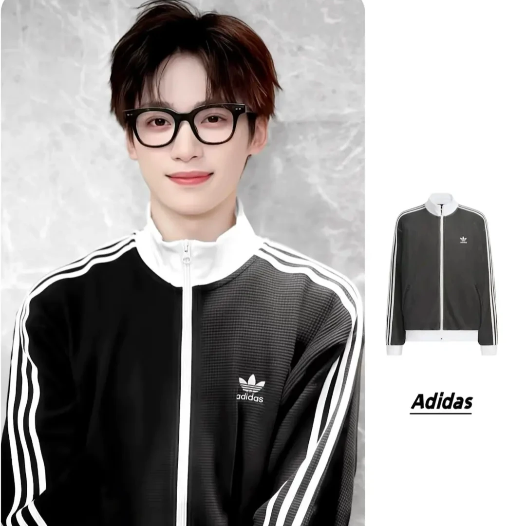 阿迪达斯 （adidas）男子华夫格立领运动宽松夹克外套KC2619