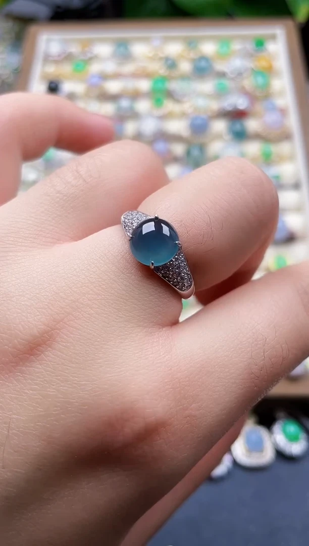 银S925镶嵌戒指翡翠21