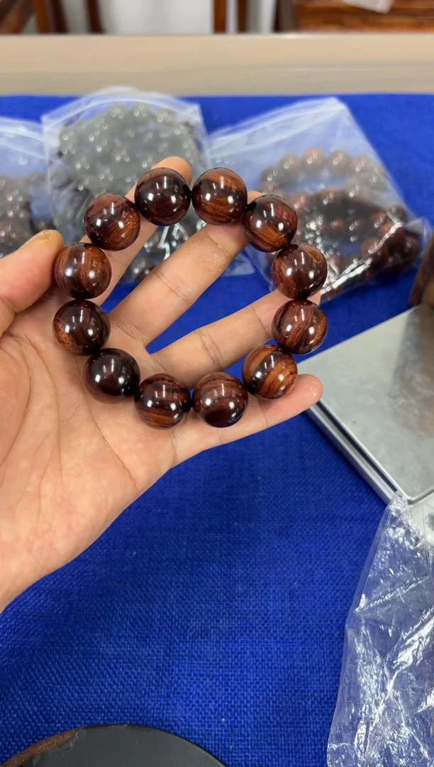 手串/手链黄花梨/降香黄檀2.0紫油梨水波纹手串