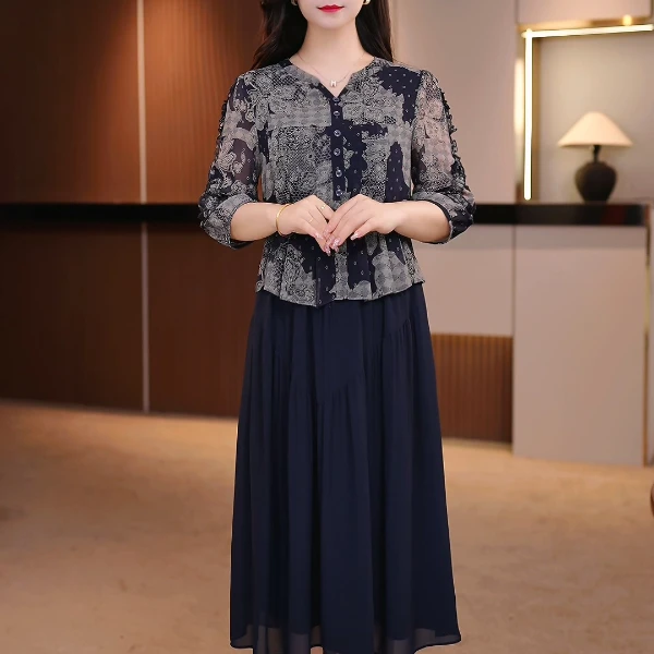 秋季大码女装连衣裙遮肉显瘦加肥加大款收腰显瘦SXE-25-3090