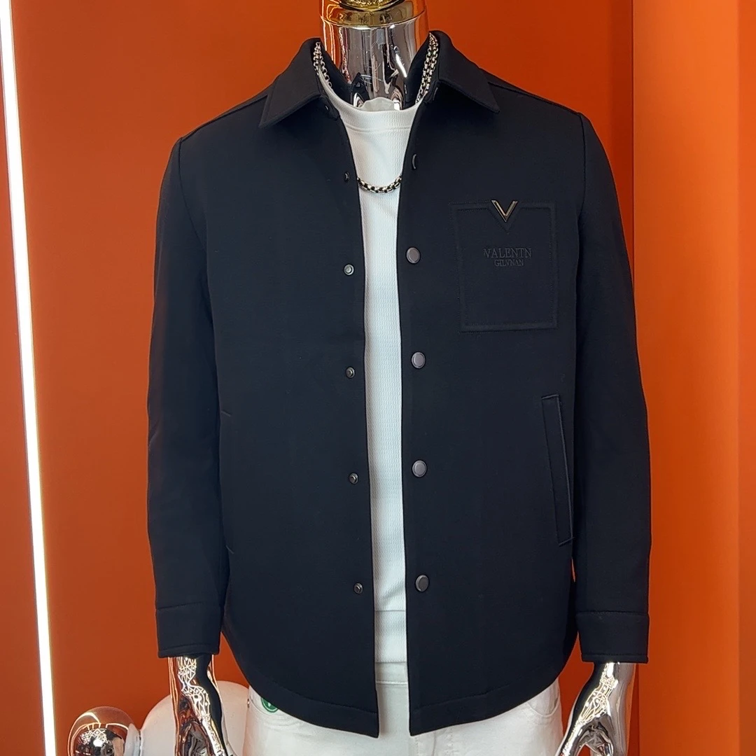 【加厚连帽外套】欧货时尚简约外套秋冬男装夹克商务加厚连帽9791Y