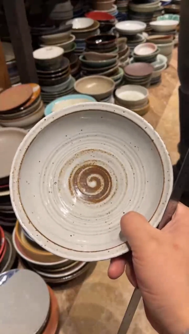 【闪购商品】瓷片166 白麻点厚边碗1个