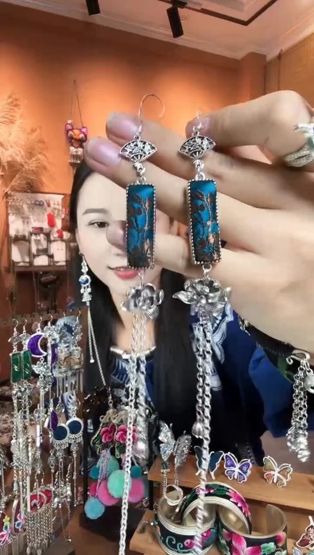 刺绣纯手工民族风耳环