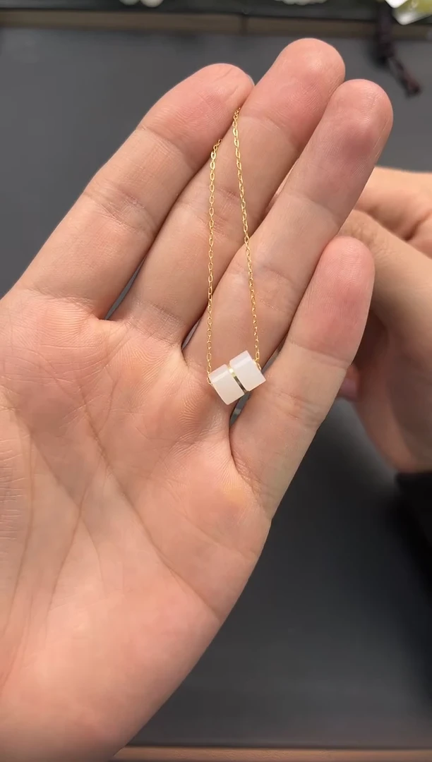 未镶嵌手串和田玉且末天泰白玉项链微色差