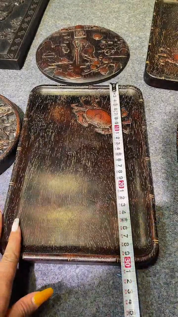 木紫檀雕刻一物一拍