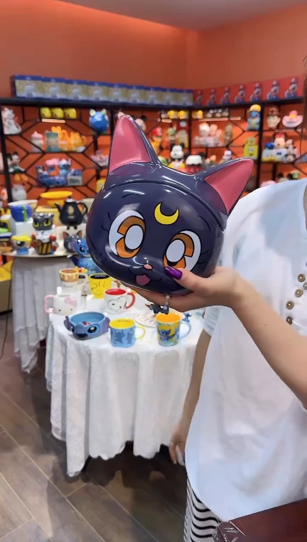 瓷片@@露娜猫陶瓷储物罐