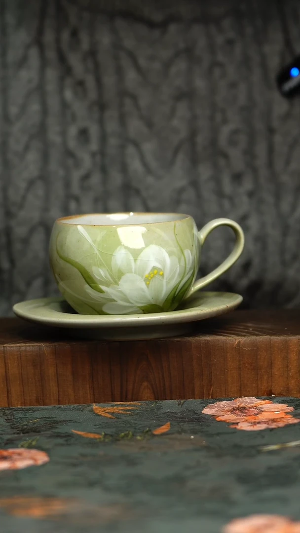 杯釉下彩手工手绘同款陶器