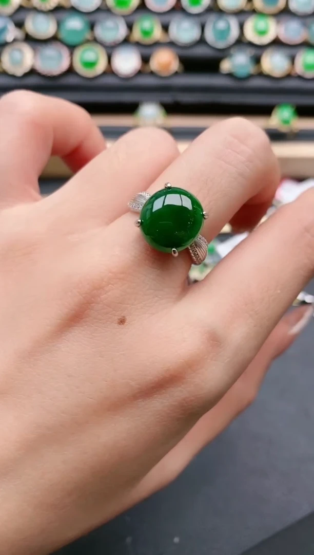 【闪购商品】翡翠戒指银S925镶嵌1111111