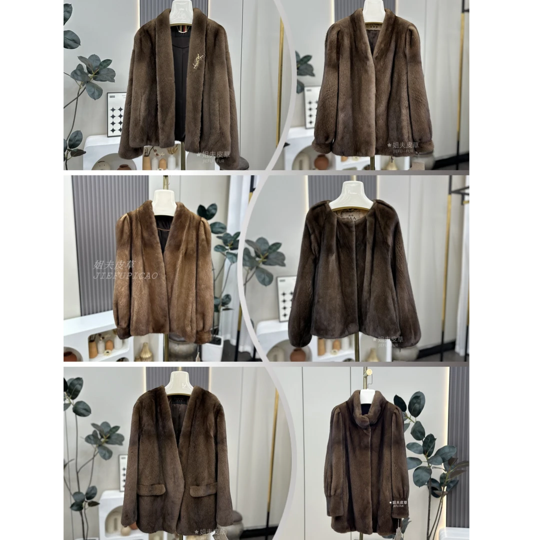 【一图一物】美拉德咖啡色进口貂皮外套