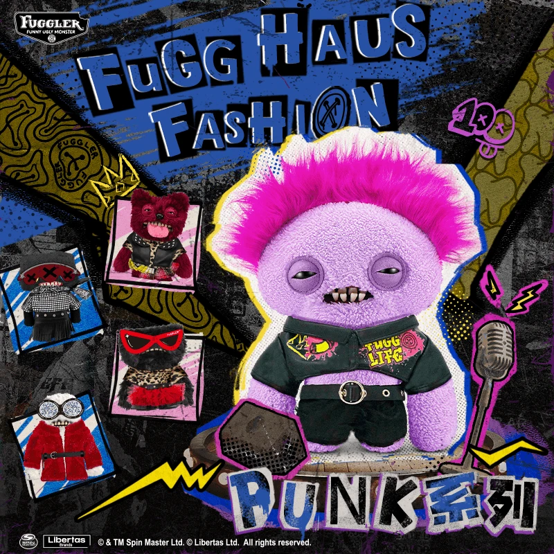 FUGGLER娃衣萌牙怪兽公仔玩偶服装可爱卡通可穿衣服PUNK系列礼物