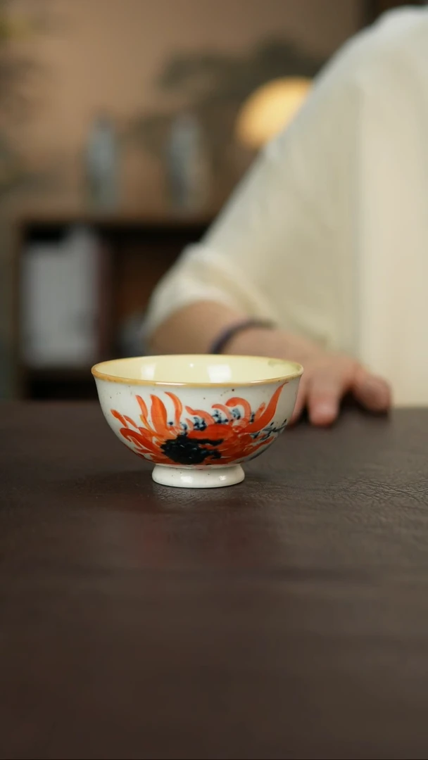 杯景德柴烧手作多人瑕疵