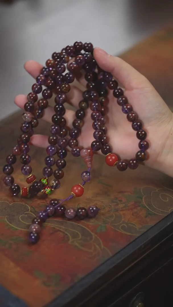 【闪购商品】水晶项链未镶嵌紫钛晶108