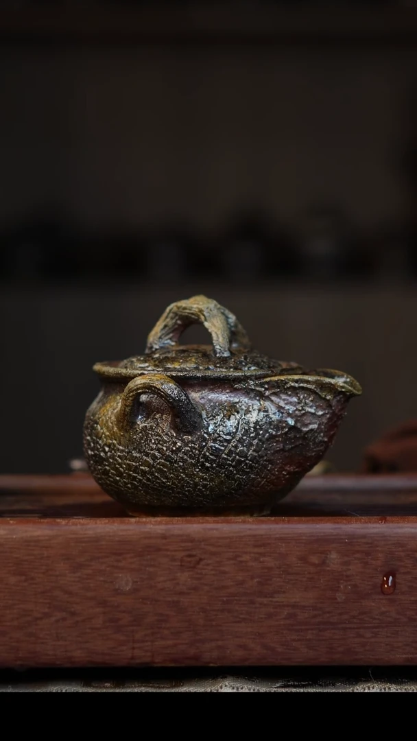 茶壶紫砂超***宸柴烧紫砂段泥宝瓶