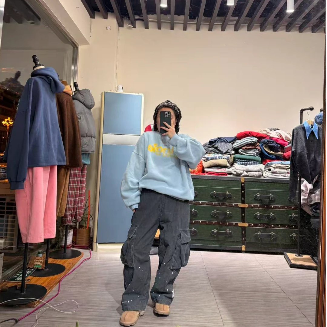 油漆做旧工装裤（no退）