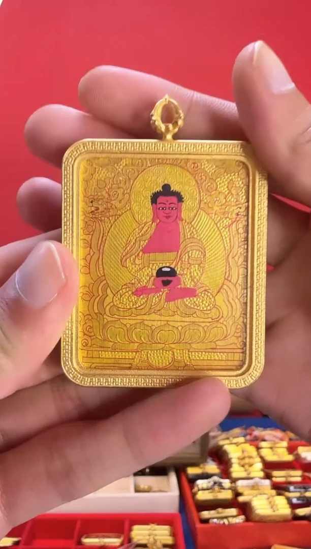 吊坠阿老师-热贡纯手绘唐卡