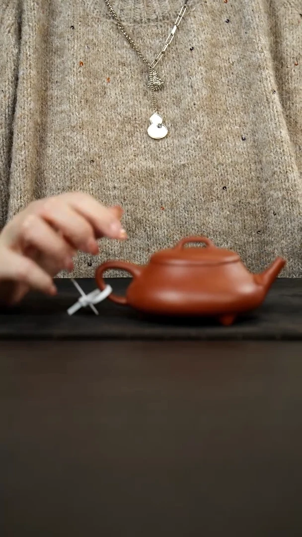 茶壶紫砂逸瓢生砂朱泥170cc