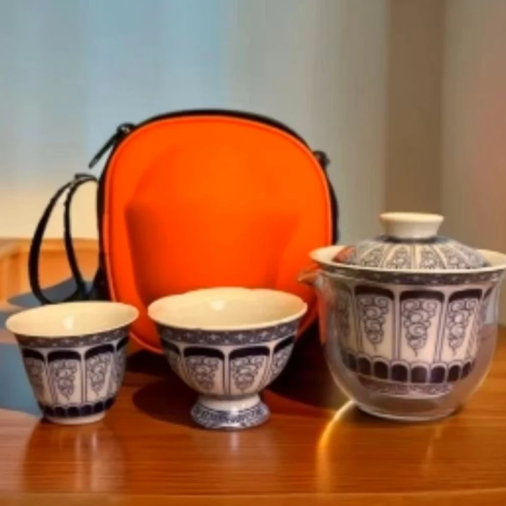 KK0349-莲花卷草纹旅行快客