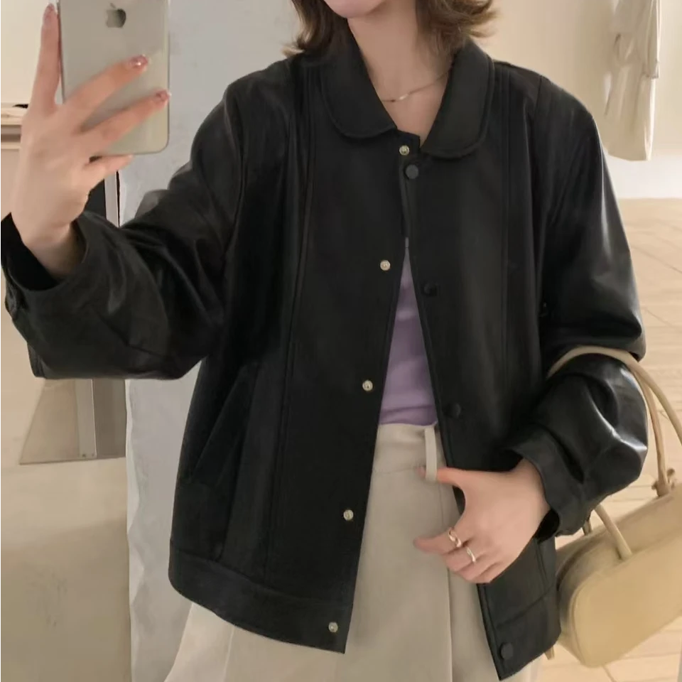 「雅阁布·韩系翻领夹克外套398#」