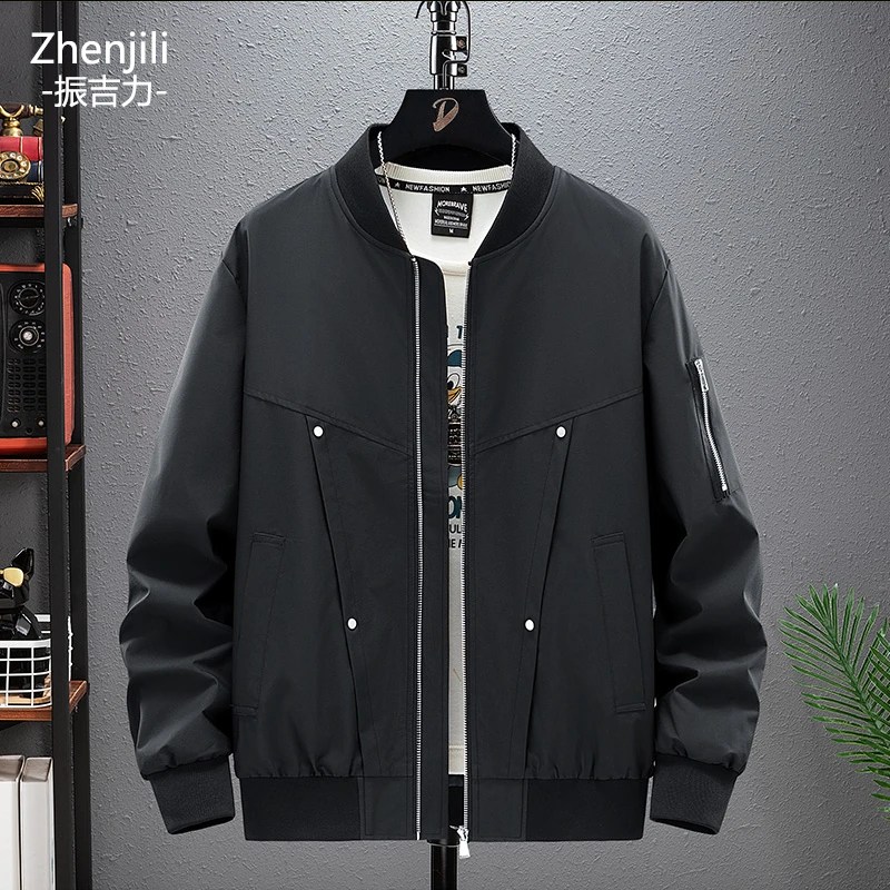 时尚宽松大码户外潮牌夹克棒球服韩版百搭加肥加大胖子春秋季外套