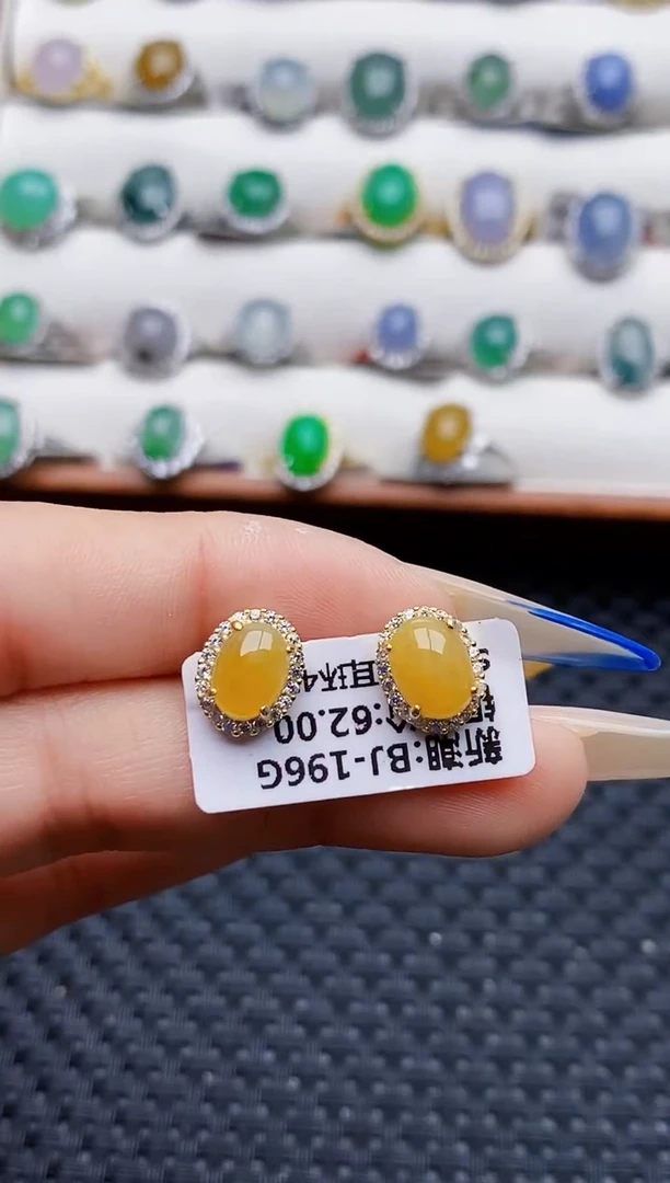 银S925镶嵌戒指翡翠0255