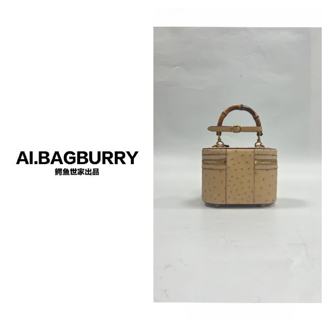 AI.BAGBURRY2025新款雅丹女士真皮休闲百搭时尚鸵鸟皮单肩包